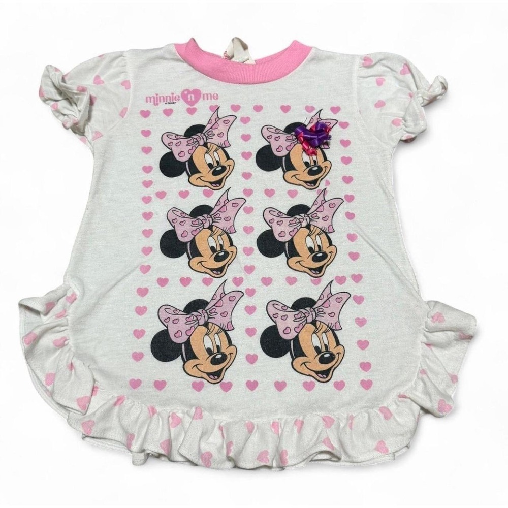 Vintage Disney Minnie Mouse Minnie N Me Nightgown Girls 2T Ruffle 90s